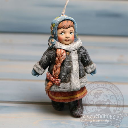 Варвара-краса, игрушка на елку кукольной мануфактуры Ирины Черепановой