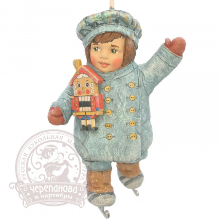 Фриц с Щелкунчиком, ватная игрушка кукольной мануфактуры Ирины Черепановой