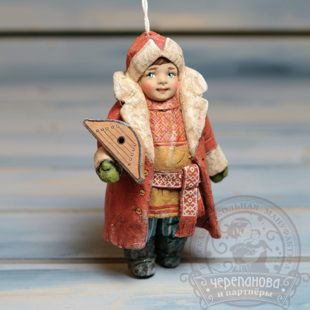 Садко, ватная елочная игрушка кукольной мануфактуры Ирины Черепановой